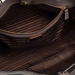 Pre Owned Prada Grey Saffiano Leather Large Gardener's Tote