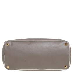 Pre Owned Prada Grey Saffiano Leather Large Gardener's Tote