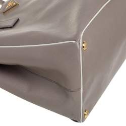 Pre Owned Prada Grey Saffiano Leather Large Gardener's Tote