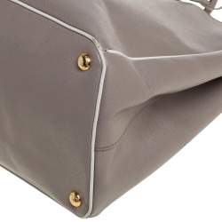 Pre Owned Prada Grey Saffiano Leather Large Gardener's Tote