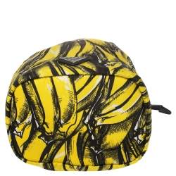 Pre Owned Prada Black/Yellow Printed Nylon Wristlet Pouch