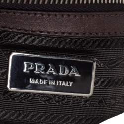 Pre Owned Prada Metallic Bronze Gaufre Leather Chain Shoulder Bag