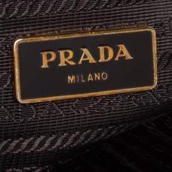 Pre Owned Prada Dark Grey Saffiano Lux Leather Large Galleria Tote