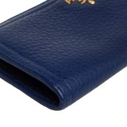 Pre Owned محفظة برادا جلد فيتيلو ديانو بسحاب محيط