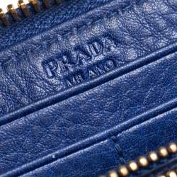 Pre Owned محفظة برادا جلد فيتيلو ديانو بسحاب محيط