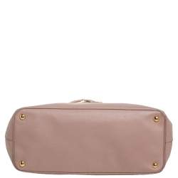 Pre Owned Prada Dusty Pink Saffiano Lux Leather Large Galleria Tote