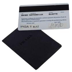 Pre Owned Prada Blue Saffiano Lux Leather Executive Galleria Tote