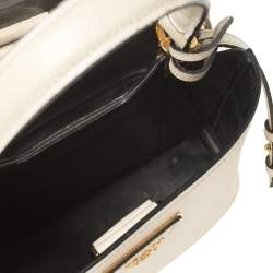 Pre Owned Prada Cream Saffiano Leather Small Panier Bag
