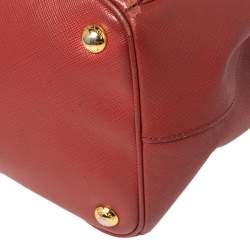 Pre Owned Prada Red Saffiano Lux Leather Large Galleria Tote