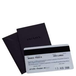 مملوكة مسبقًا حقيبة كتف برادا بيزو دانتيل ذهبي بقلاب