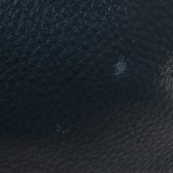 Pre Owned Prada Navy Blue Vitello Daino Leather Front Pocket Hobo