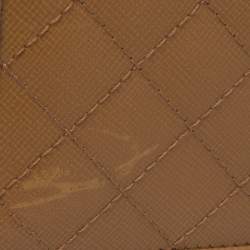 Pre Owned Prada Tan Quilted Saffiano Leather Flap Continental Wallet