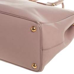 Pre Owned Prada Dusty Pink Saffiano Lux Leather Medium Galleria Tote