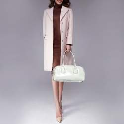 Pre Owned Prada Cream Patent Leather Satchel