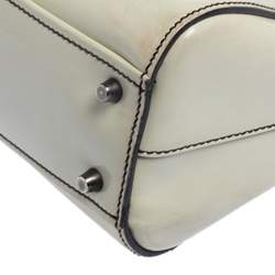 Pre Owned Prada Cream Patent Leather Satchel