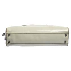 Pre Owned Prada Cream Patent Leather Satchel