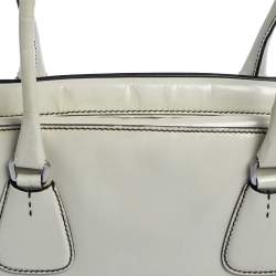 Pre Owned Prada Cream Patent Leather Satchel