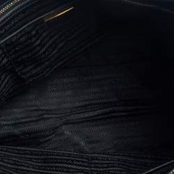 Pre Owned Prada Black Saffiano Lux Leather Large Galleria Double Tip Tote