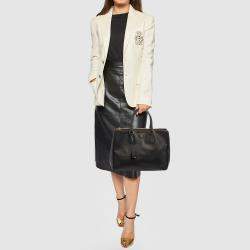 Pre Owned Prada Black Saffiano Lux Leather Large Galleria Double Tip Tote