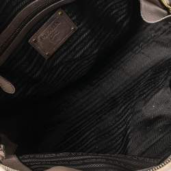 Pre Owned Prada Ombre Beige Glaze Leather Dome Satchel