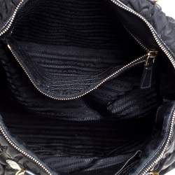 Pre Owned Prada Black  Nylon Tessuto Gaufre Tote
