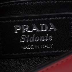 Pre Owned Prada Red/Black City Leather Sidonie Belt Bag