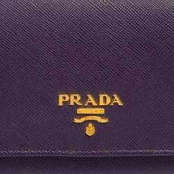 مملوكة مسبقًا محفظة كونتينينتال برادا جلد سافيانو بنفسجي قلاب