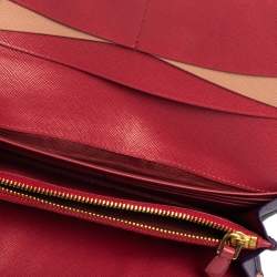 مملوكة مسبقًا محفظة كونتينينتال برادا جلد سافيانو بنفسجي قلاب