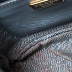 Pre Owned Prada Light Blue Saffiano Lux Leather Mini Promenade Satchel