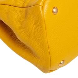 Prada Mustard Yellow Vitello Daino Leather Tote