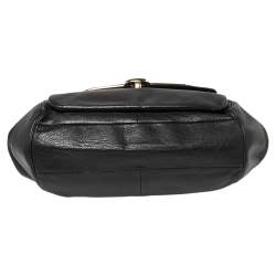 Pre Owned Coach Black Leather Madeline East/West Satchel