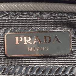 Prada Grey Saffiano Lux Leather Mini Camera Crossbody Bag