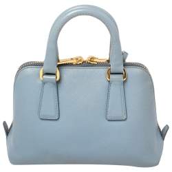 مملوكة مسبقًا Prada Blue Saffiano Lux Leather Mini Promenade Crossbody Bag