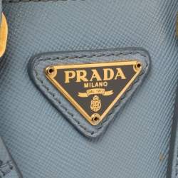 مملوكة مسبقًا Prada Blue Saffiano Lux Leather Mini Promenade Crossbody Bag