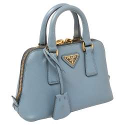 مملوكة مسبقًا Prada Blue Saffiano Lux Leather Mini Promenade Crossbody Bag