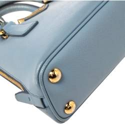مملوكة مسبقًا Prada Blue Saffiano Lux Leather Mini Promenade Crossbody Bag