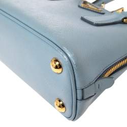مملوكة مسبقًا Prada Blue Saffiano Lux Leather Mini Promenade Crossbody Bag