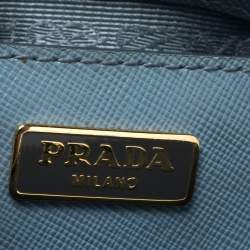 مملوكة مسبقًا Prada Blue Saffiano Lux Leather Mini Promenade Crossbody Bag