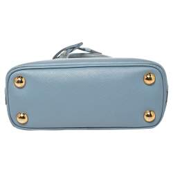 مملوكة مسبقًا Prada Blue Saffiano Lux Leather Mini Promenade Crossbody Bag