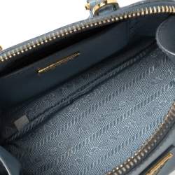 مملوكة مسبقًا Prada Blue Saffiano Lux Leather Mini Promenade Crossbody Bag
