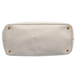 Pre Owned Prada Cream Saffiano Lux Leather Large Galleria Tote