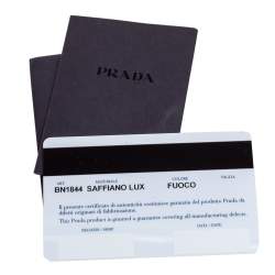 Pre Owned Prada Red Saffiano Lux Leather Large Gardener's Tote