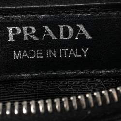 Pre Owned Prada Black Diagramme Leather Belt Bag