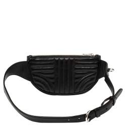 Pre Owned Prada Black Diagramme Leather Belt Bag