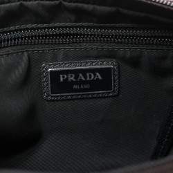 Pre Owned Prada Burgundy Nylon and Leather Belt Bag