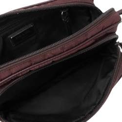 Pre Owned Prada Burgundy Nylon and Leather Belt Bag