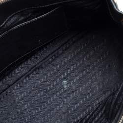 Pre Owned Prada Black Saffiano Lux Leather Small Galleria Tote