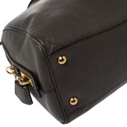 Pre Owned Prada Taupe Saffiano Lux Leather Zip Satchel