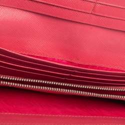 Prada Multicolor Saffiano Lux Leather Flap Continental Wallet
