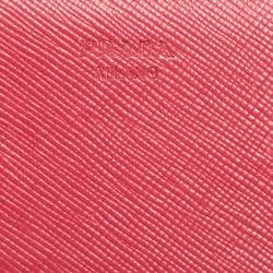 Prada Multicolor Saffiano Lux Leather Flap Continental Wallet